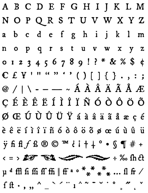 3ip Type Foundry Broadsheet Regular Characters 3ip Type Foundry Broadsheet Regular Characters